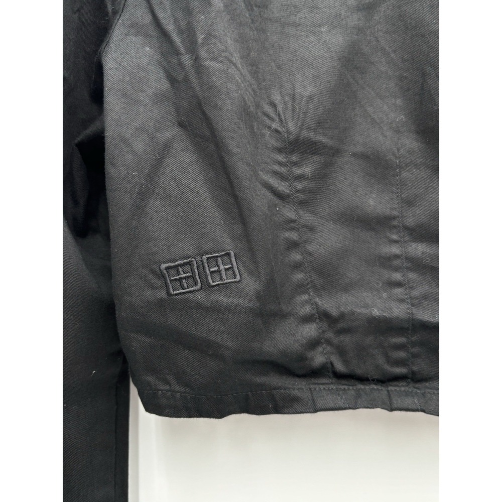 Ksubi Cropped Button Front Shirt Womens M Black Minimalist Luxury Cotton - Picture 4 of 11